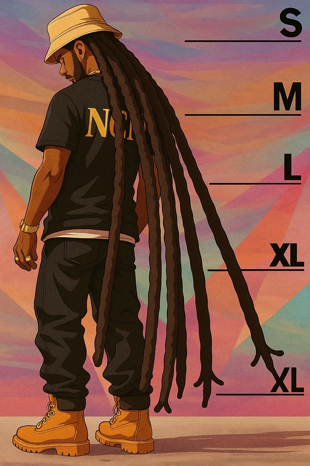 Guide des longueurs de locks S M L XL